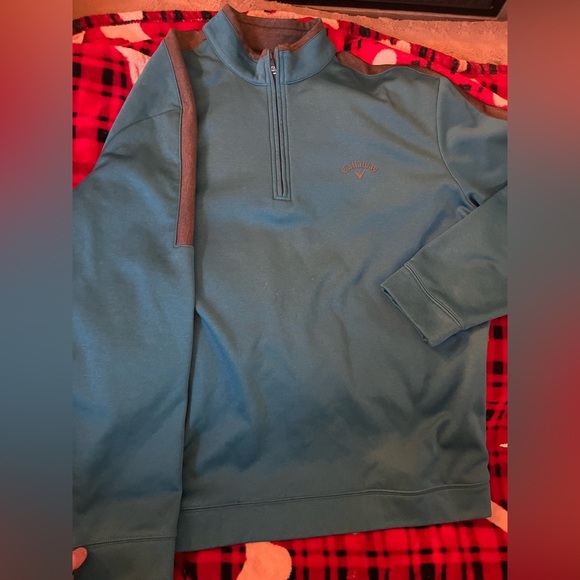 Callaway Men's Blue Quarter Zip Pullover - Picture 1 of 3